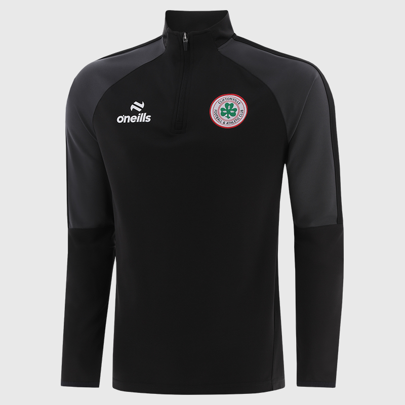 Men's Cliftonville FC Daly Half Zip Top Black | O'Neills