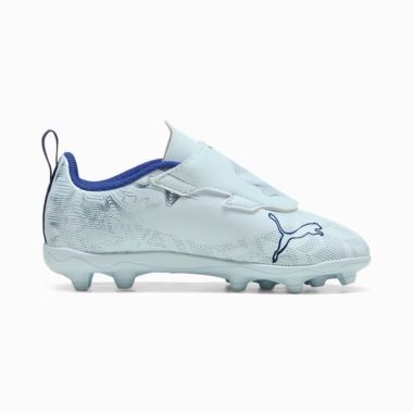 Puma Kids' Ultra 6 Play Velcro Football Boots Ice Blue / White / Blue Jewel - SS26