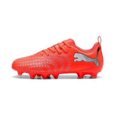Puma Kids' Youth Future 9 Play FG Football Boots Glo Red / White / Black / Silver