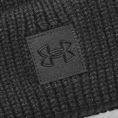 Under Armour Women&#039;s ColdGear® Infrared Halftime Ribbed Pom Beanie Black / Black