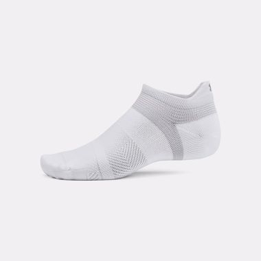 Under Armour UA Dry Run Lite 3-Pack No Show Socks White / White / Reflective