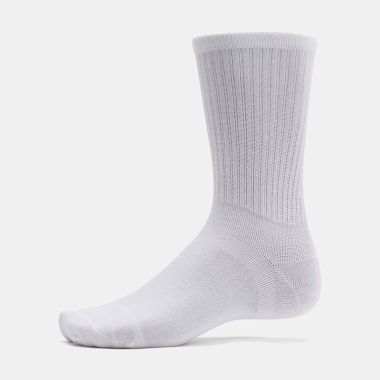 Under Armour UA Essential 6-Pack Crew Socks White / White / Halo Gray