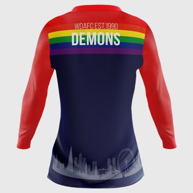 Wandsworth Demons AFL Women&#039;s Long Sleeve Pride Guernsey