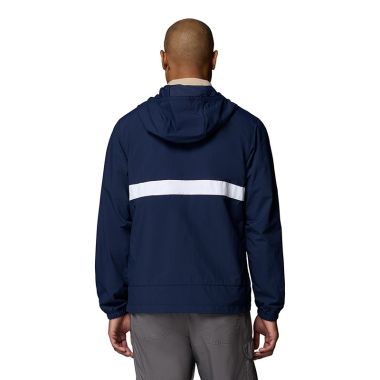 Columbia Men's Spire Valley™ Hooded Windbreaker Collegiate Navy / White