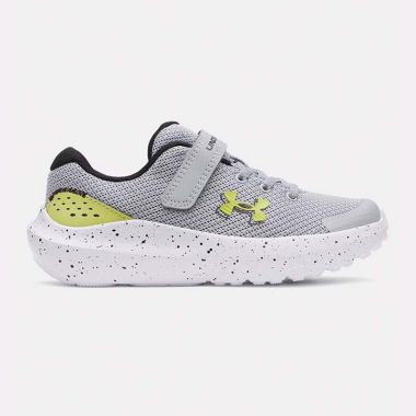 Under Armour Kids' Junior UA Surge 4 AC Junior Running Shoes Mod Grey / Black / Lumin Yellow-SS26