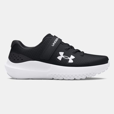 Under Armour Kids&#039; UA Surge 4 AC Junior Running Shoes Black / Anthracite / White - AW24