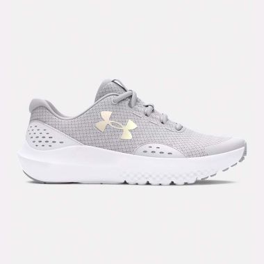 Under Armour Kids' Youth UA Surge 4 Running Shoes Halo Grey / White / Iridescent -SS26