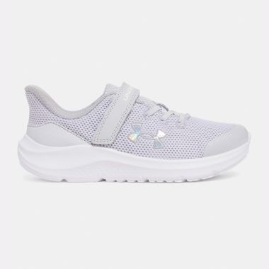 Under Armour Kids&#039; Pursuit 4 Junior Running Shoes Halo Grey / Iridescent - SS25