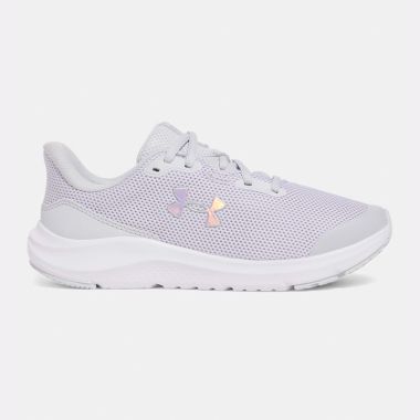 Under Armour Kids&#039; Pursuit 4 Youth Running Shoes Halo Grey / Irridescent - SS25