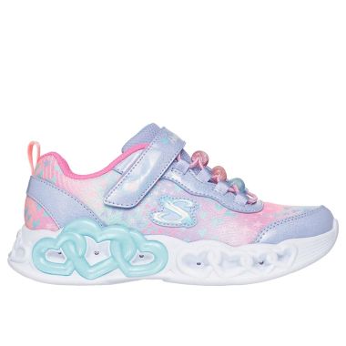 Skechers Kids&#039; Infinite Heart Lights - Heart Jewels Junior Trainers Lavender / Multi - AW25