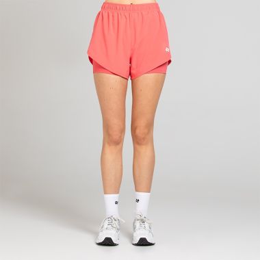 O'Neills Women's Finesse 2 in 1 Running Shorts Pink / White