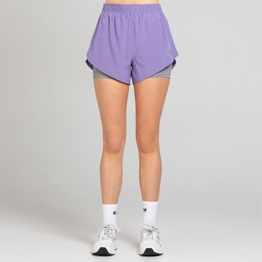 O'Neills Women's Finesse 2 in 1 Running Shorts Purple / Grey