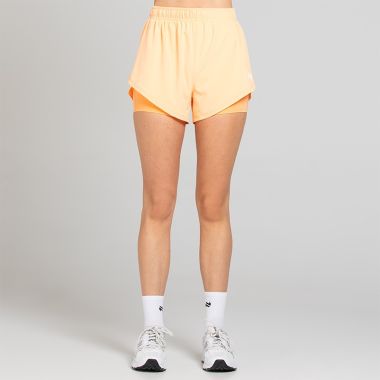 O'Neills Women's Finesse 2 in 1 Running Shorts Orange / White