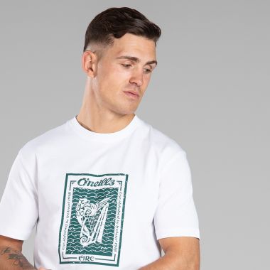 O’Neills A Chara Harp T-Shirt White