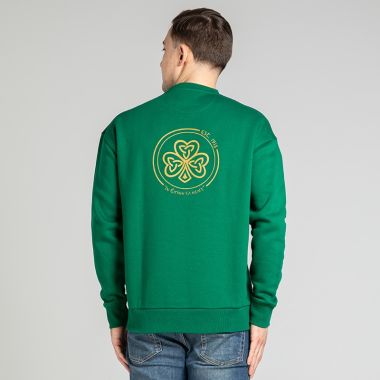 O’Neills Éireann Fleece Crew Neck Sweatshirt Green / Gold