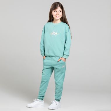 O'Neills Kids' Sofia Fleece Tracksuit Bottoms Green / Purple / Yellow