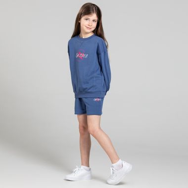 O'Neills Kids' Sofia Sweatshirt & Shorts Set Marine / Pink
