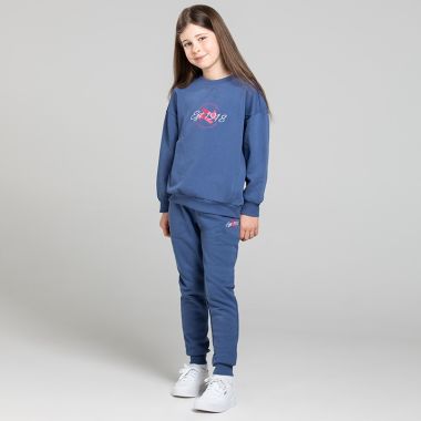 O'Neills Kids' Sofia Fleece Tracksuit Bottoms Marine / Pink / White