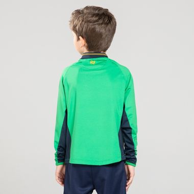 O'Neills Kids' 1916 Discovery Half Zip Top Green / Marine / Amber