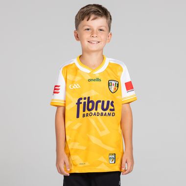 O'Neills Antrim GAA Kids' 2 Stripe Home Jersey 2025
