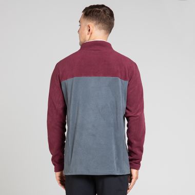 O&#039;Neills Men&#039;s Fortress Snap Fleece Maroon / Dark Grey / Beige
