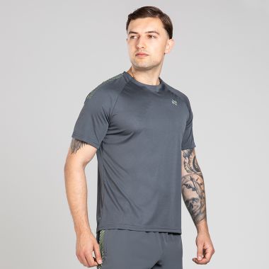 O&#039;Neills Men&#039;s Ignite T-Shirt Dark Grey / Green