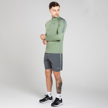 O’Neills Men’s Ignite Half Zip Midlayer Top Green / Dark Grey