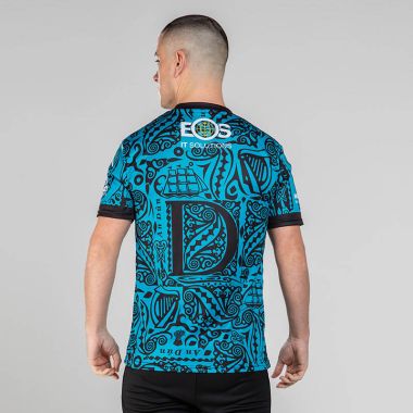 Down GAA Short Sleeve Training Top Black / Turquoise