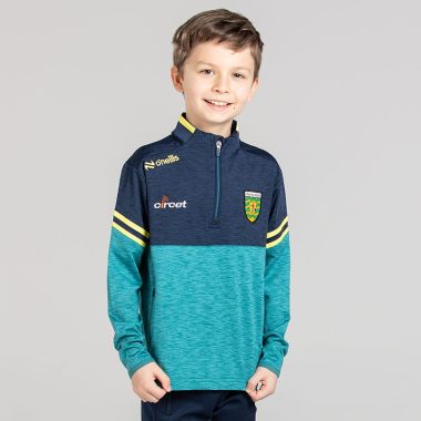 O'Neills Donegal GAA Kids' Sedona Brushed Half Zip Top Green / Marine