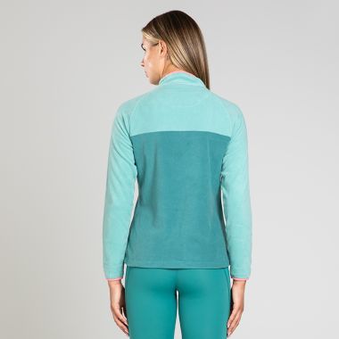O&#039;Neills Women&#039;s Kayla Snap Fleece Top Green / Pink