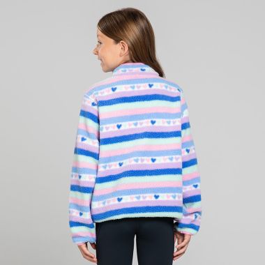 O&#039;Neills Kids&#039; Stella Snap Fleece Top Purple / Green / Blue