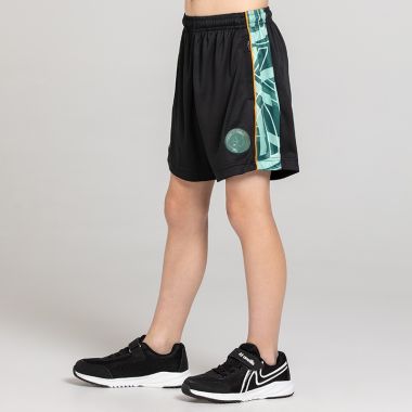 O'Neills Kids' Elan Éire Training Shorts Black / Bottle / Orange
