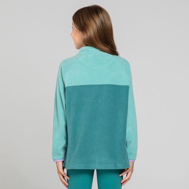 O&#039;Neills Kids&#039; Kayla Snap Fleece Top Green / Pink
