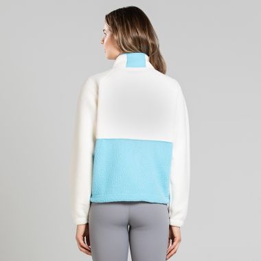 O'Neills Women's Luxe Full Zip Fleece Top Beige / Blue
