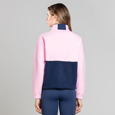 O'Neills Women's Luxe Full Zip Fleece Top Pink / Marine