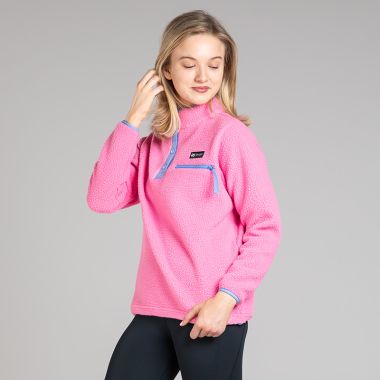 O&#039;Neills Women&#039;s Stella Snap Fleece Top Pink / Blue