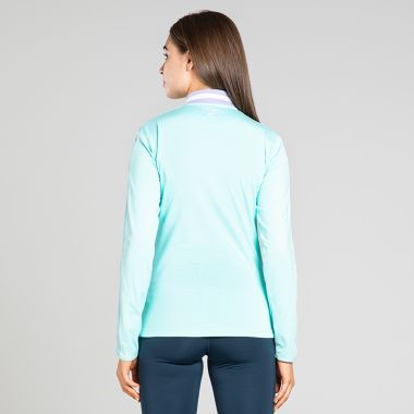 O'Neills Women's Nepal Brushed Half Zip Top Green / Purple / White