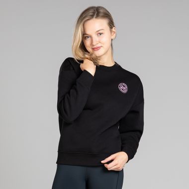 O’Neills Women’s Alora Fleece Sweatshirt Black / Pink