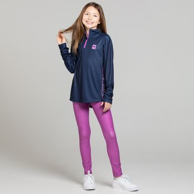 O'Neills Kids' Rhea Half Zip Midlayer Marine / Purple / Multi