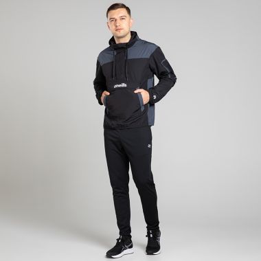 O&#039;Neills Men&#039;s Drifter Half Zip Hooded Windbreaker Black / Dark Grey