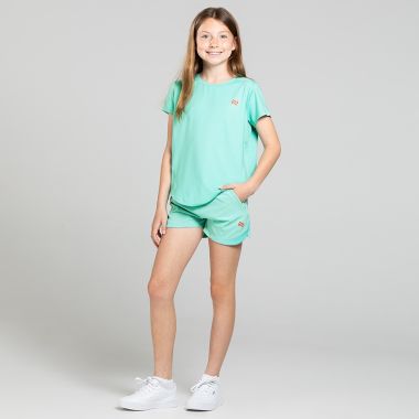 O'Neills Kids' Ember Training Shorts Green / Pink