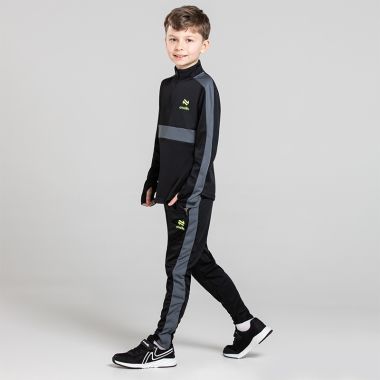 O'Neills Kids' Unleash Half Zip Midlayer Black / Dark Grey