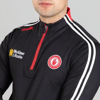 O&#039;Neills Tyrone GAA Men&#039;s Hydra Brushed Half Zip Top Black / White / Red