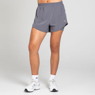 O&#039;Neills Women&#039;s Finesse 2 in 1 Running Shorts Dark Grey / Pink