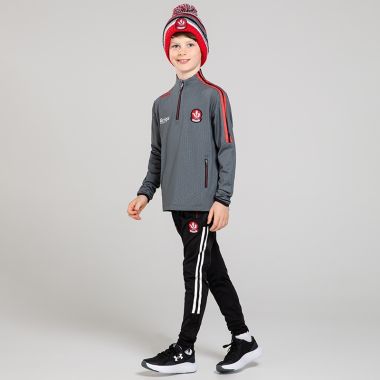 O'Neills Derry GAA Kids' Hydra Woven Tracksuit Bottoms Black / White / Red