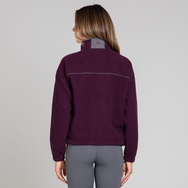 O'Neills Women's Luxe Full Zip Fleece Top Purple / Dark Grey
