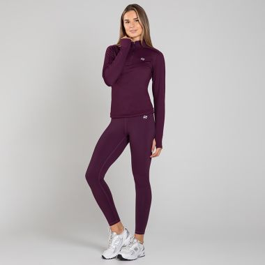O'Neills Women's Luxe Full Length Leggings Purple / Silver