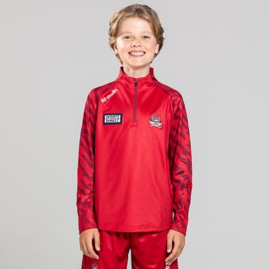 O'Neills Cork GAA Kids' Electro Brushed Half Zip Red / White