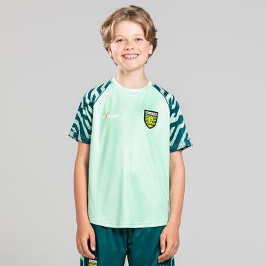 O'Neills Donegal GAA Kids' Electro T-Shirt Green / Bottle / White