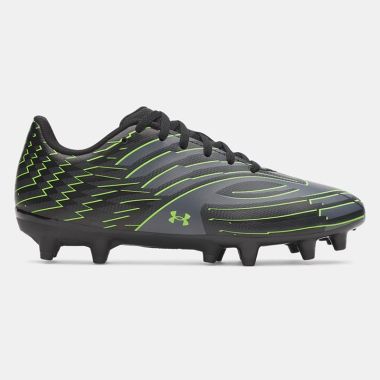 Under Armour Kids' Youth UA Shadow Select 4 FG Football Boots Black / Titan Gray / Hyper Green - SS26